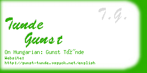 tunde gunst business card